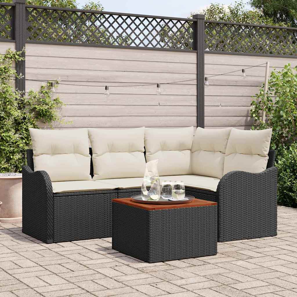 Havesofa Sæt Med Opbevaring 5 Dele Polyrattan - Hovedbillede