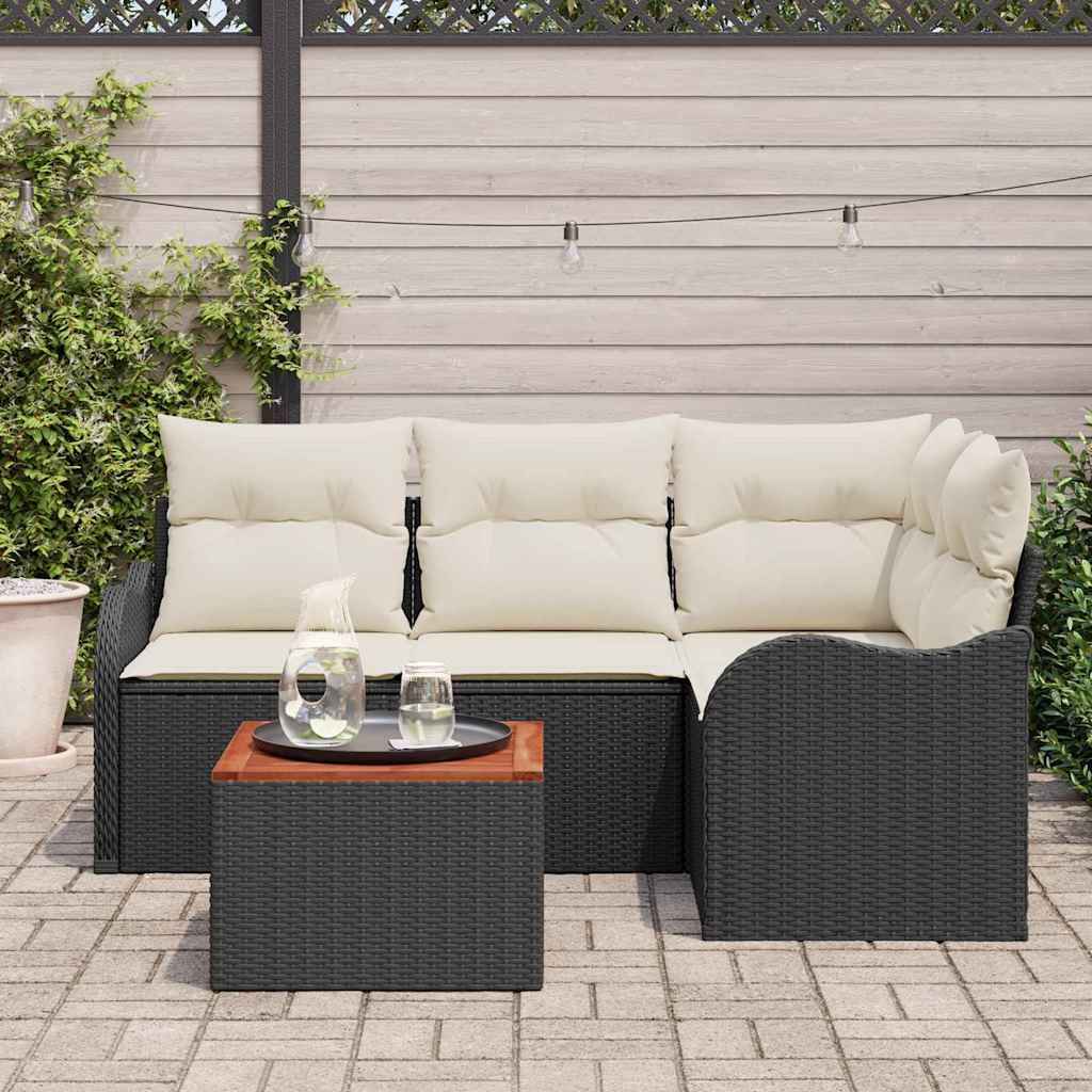 Havesofa Sæt Med Opbevaring 5 Dele Polyrattan - Billede 3