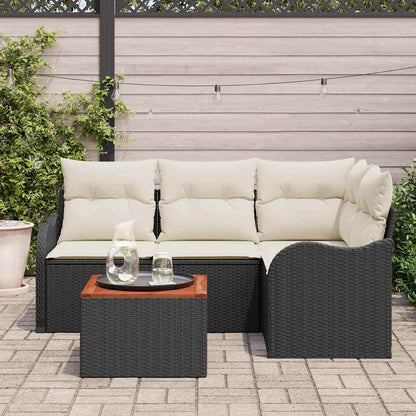 Havesofa Sæt Med Opbevaring 5 Dele Polyrattan - Billede 3