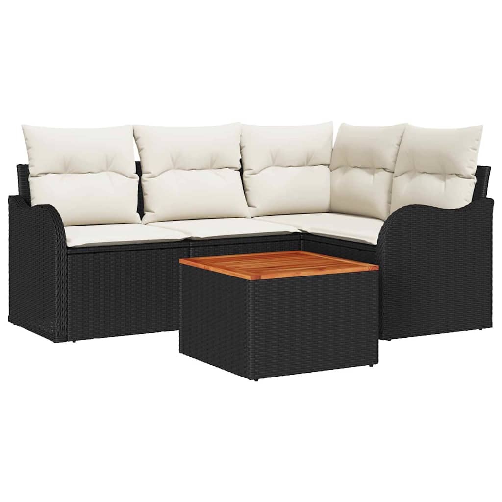 Havesofa Sæt Med Opbevaring 5 Dele Polyrattan - Billede 2