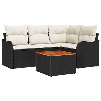 Havesofa Sæt Med Opbevaring 5 Dele Polyrattan - Billede 2