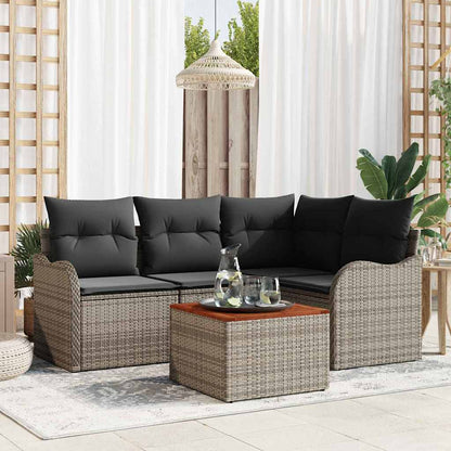 Havesofa Sæt Med Opbevaring 5 Dele Polyrattan