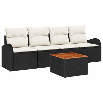 Havesofa Sæt Med Opbevaring 5 Dele Polyrattan - Billede 2