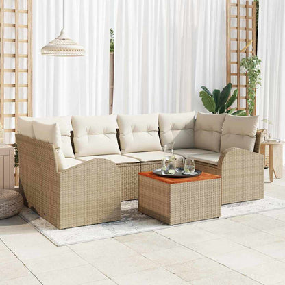 Havesofa Sæt Med Opbevaring 7 Dele Polyrattan