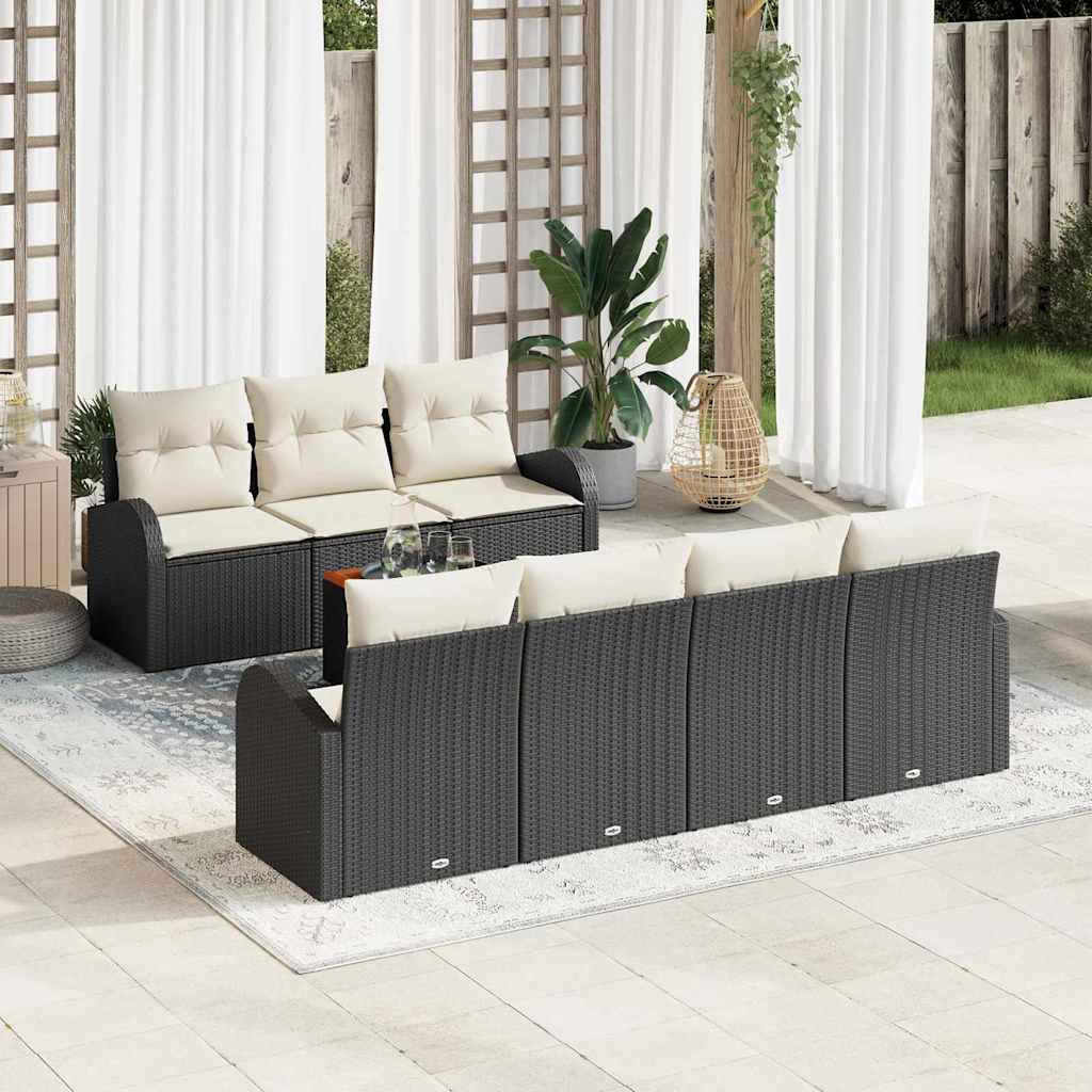 Havesofa Sæt Med Opbevaring 8 Dele Polyrattan - Hovedbillede