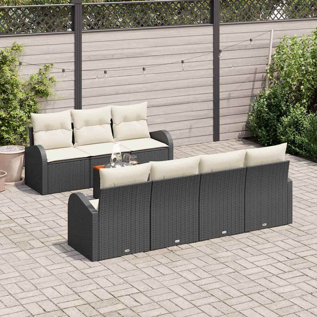 Havesofa Sæt Med Opbevaring 8 Dele Polyrattan - Billede 3
