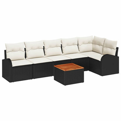 Havesofa Sæt Med Opbevaring 7 Dele Polyrattan - Billede 2
