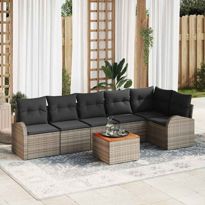 Havesofa Sæt Med Opbevaring 7 Dele Polyrattan - Variant 3356256
