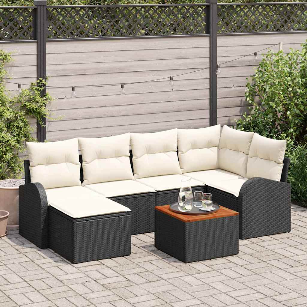 Havesofa Sæt Med Opbevaring 7 Dele Polyrattan - Hovedbillede