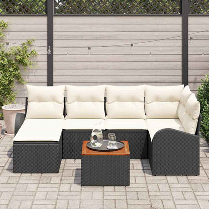 Havesofa Sæt Med Opbevaring 7 Dele Polyrattan - Billede 3