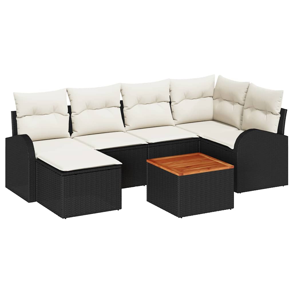 Havesofa Sæt Med Opbevaring 7 Dele Polyrattan - Billede 2