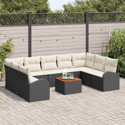 Havesofa Sæt Med Opbevaring 10 Dele Polyrattan - Billede 3