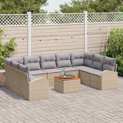 Havesofa Sæt Med Opbevaring 10 Dele Polyrattan