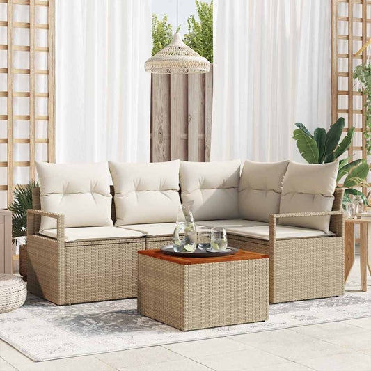 Havesofa Sæt 5 Stk. Polyrattan - Hovedbillede
