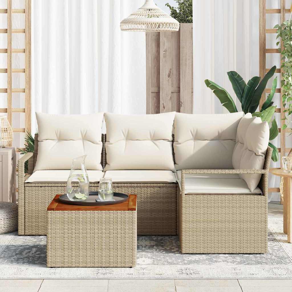 Havesofa Sæt 5 Stk. Polyrattan - Billede 3