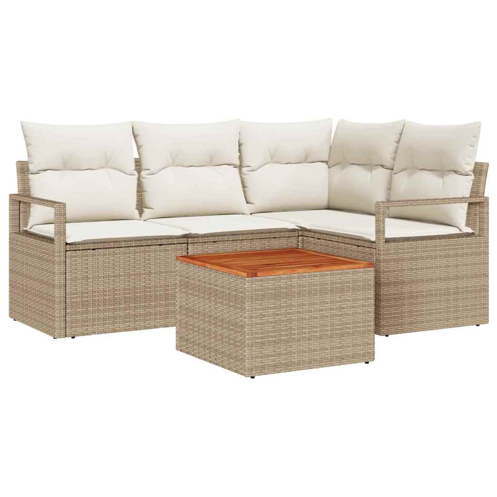 Havesofa Sæt 5 Stk. Polyrattan - Billede 2
