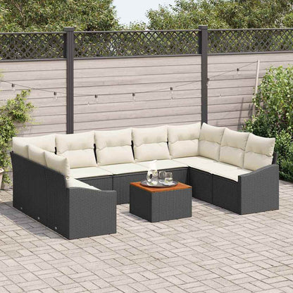 Havesofa Sæt Med Opbevaring 10 Dele Polyrattan - Billede 3