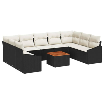 Havesofa Sæt Med Opbevaring 10 Dele Polyrattan - Billede 2