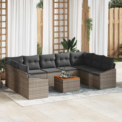 Havesofa Sæt Med Opbevaring 10 Dele Polyrattan - Variant 3356543