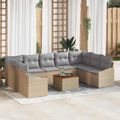 Havesofa Sæt Med Opbevaring 10 Dele Polyrattan - Variant 3356544