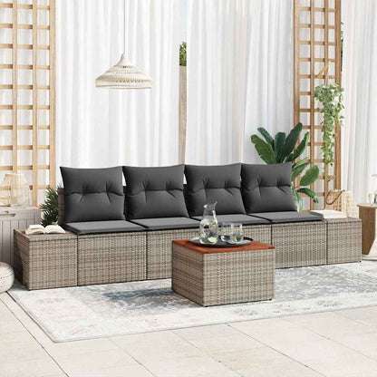 Havesofa Sæt Med Opbevaring 5 Dele Polyrattan