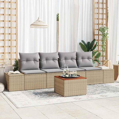 Havesofa Sæt Med Opbevaring 5 Dele Polyrattan