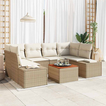 Havesofa Sæt Med Opbevaring 7 Dele Polyrattan