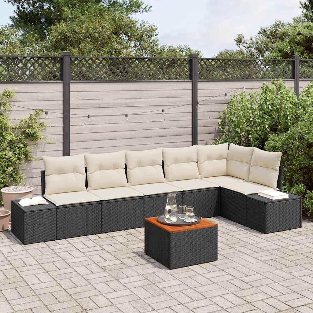 Havesofa Sæt Med Opbevaring 7 Dele Polyrattan - Hovedbillede