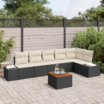 Havesofa Sæt Med Opbevaring 7 Dele Polyrattan - Hovedbillede