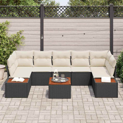 Havesofa Sæt Med Pude Med Opbevaring 8 Dele Poly Rattan - Billede 3