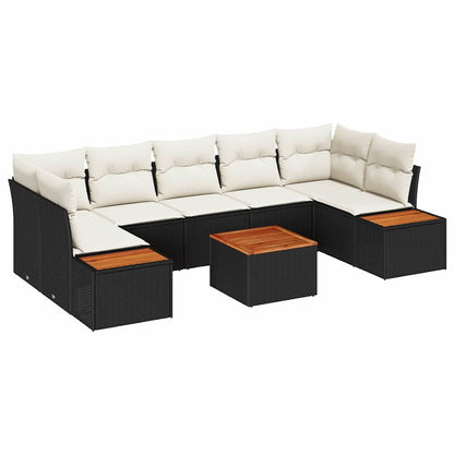 Havesofa Sæt Med Pude Med Opbevaring 8 Dele Poly Rattan - Billede 2
