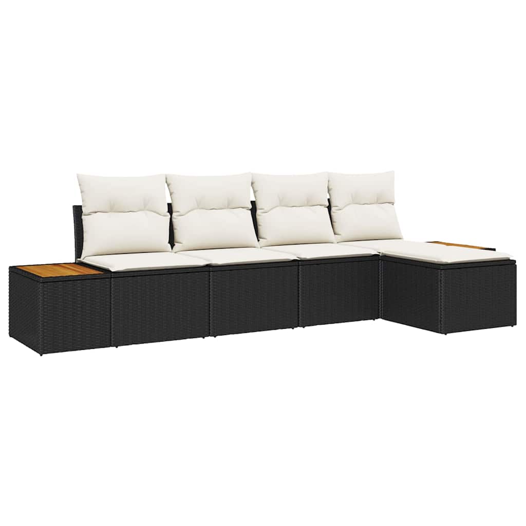 Havesofa Sæt Med Pude 6 Dele Polyrattan - Billede 2