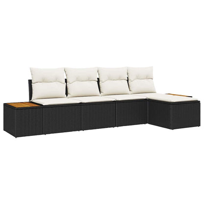 Havesofa Sæt Med Pude 6 Dele Polyrattan - Billede 2