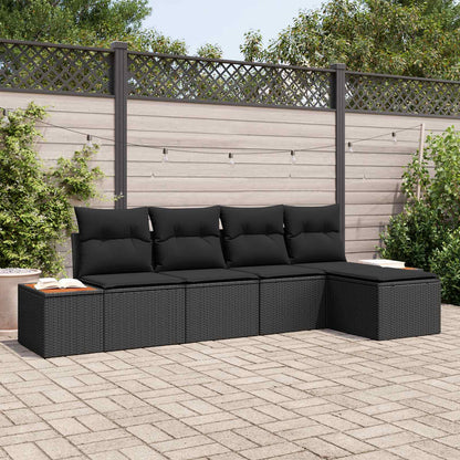 Havesofa Sæt Med Pude 6 Dele Polyrattan