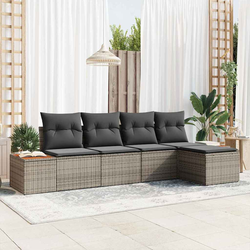 Havesofa Sæt Med Pude 6 Dele Polyrattan
