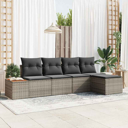 Havesofa Sæt Med Pude 6 Dele Polyrattan