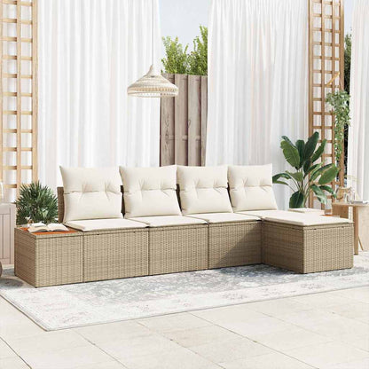 Havesofa Sæt Med Pude 6 Dele Polyrattan
