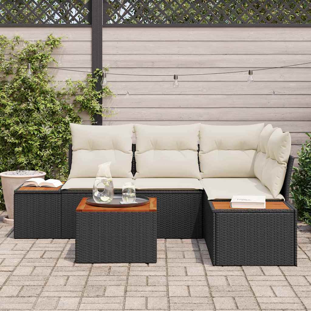 Havesofa Sæt Med Pude 4 Dele Polyrattan - Billede 3