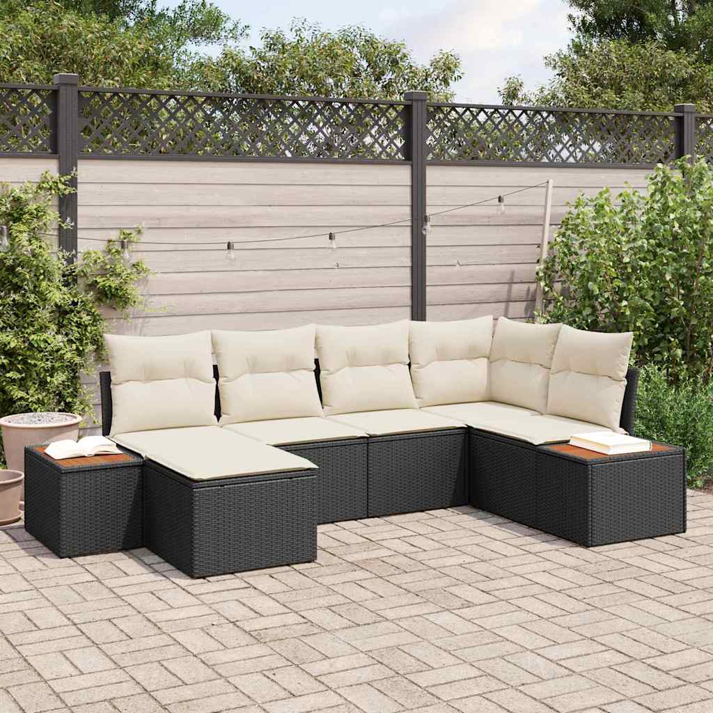 Havesofa Sæt Med Pude 7 Dele Polyrattan - Hovedbillede
