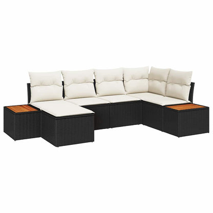 Havesofa Sæt Med Pude 7 Dele Polyrattan - Billede 2