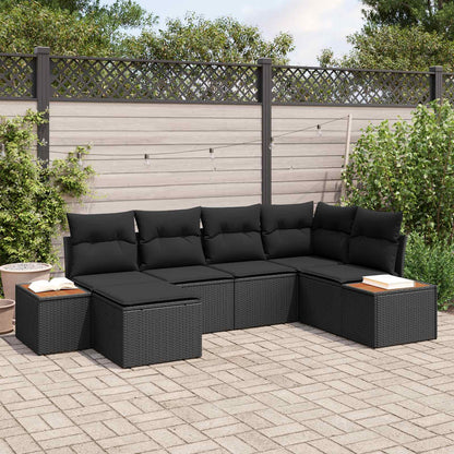 Havesofa Sæt Med Pude 7 Dele Polyrattan