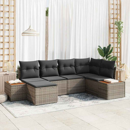 Havesofa Sæt Med Pude 7 Dele Polyrattan