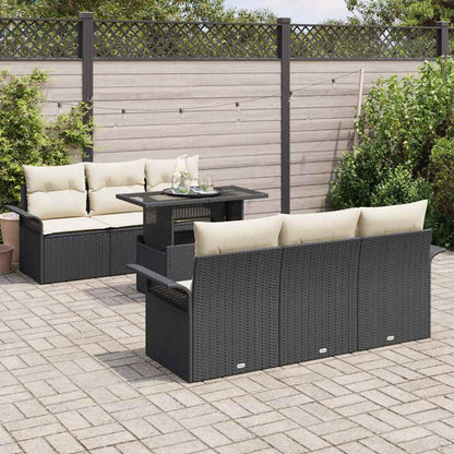 Havesofa Sæt Med Pude Med Opbevaring 7 Dele Poly Rattan - Billede 3