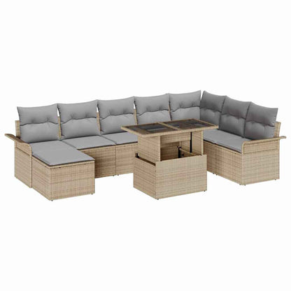 Havesofa Sæt Med Pude Med Opbevaring 9 Dele