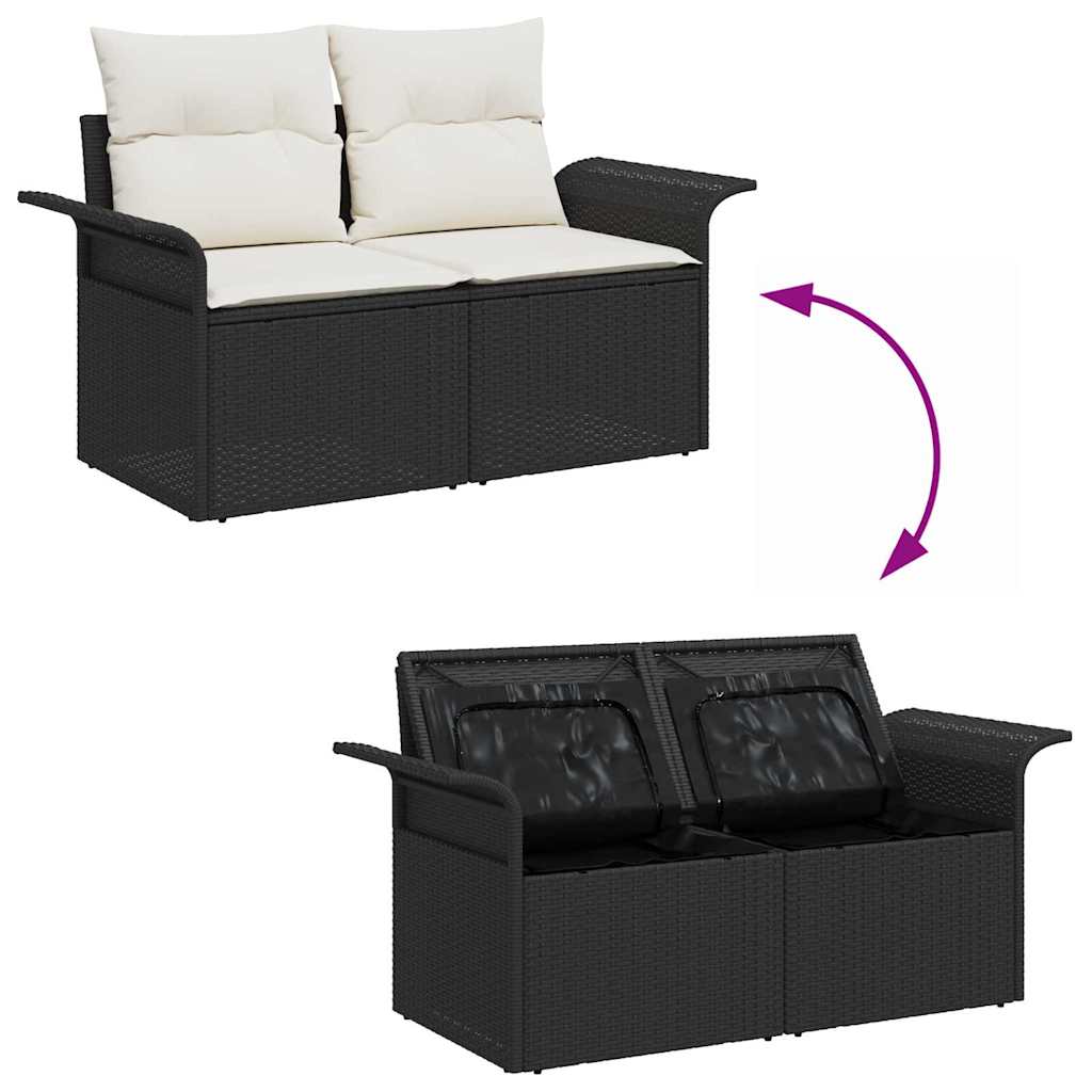 Havesofa Sæt Med Pude Med Pude 10 Dele Poly Rattan - Billede 6