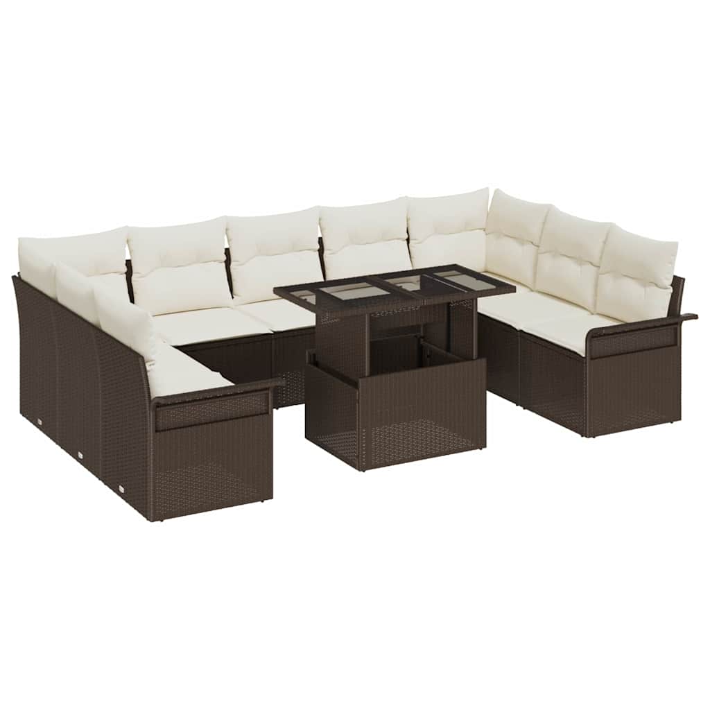 Havesofa Sæt 10 Stk. Poly Rattan - Variant 3357081