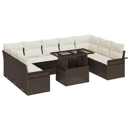 Havesofa Sæt 10 Stk. Poly Rattan - Variant 3357081