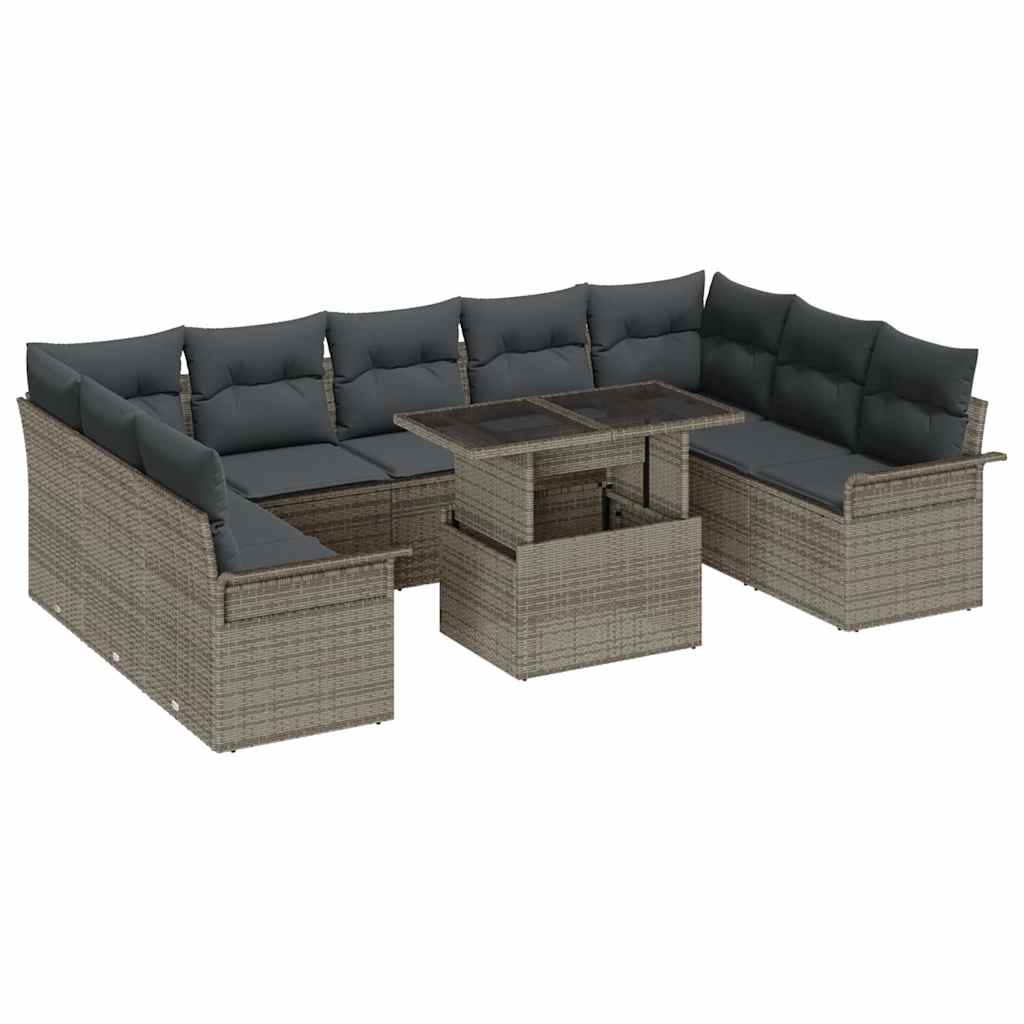 Havesofa Sæt 10 Stk. Poly Rattan - Variant 3357082