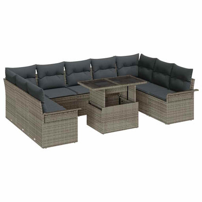 Havesofa Sæt 10 Stk. Poly Rattan - Variant 3357082