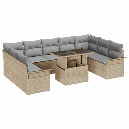 Havesofa Sæt 10 Stk. Poly Rattan - Variant 3357083